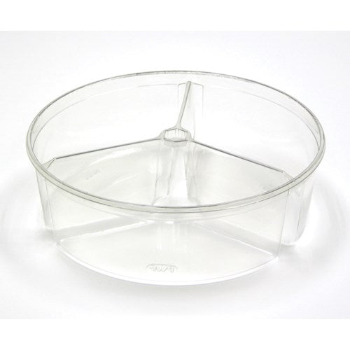 3 Compartment Clear Container Pet Plastic - 96 Oz. 100/Case