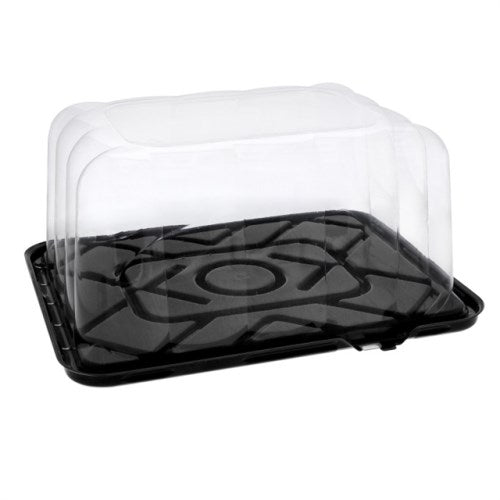 Rosedome With Black Base Combo For One Eighth Sheet Cake - 5" 50/Case