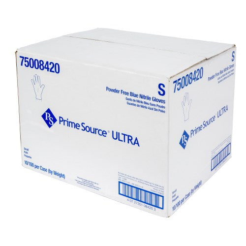 Prime Source Ultra Powder Free Blue Nitrile Glove Small 1000/Case