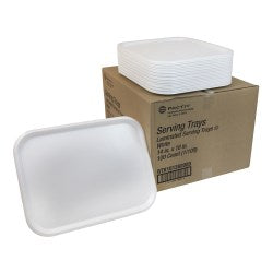 Deluxe Carry Tray, Laminated Foam, 14" X 18", White 100/Case