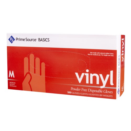 Powder Free Basics Vinyl Medium Clear Glove 1000/Case