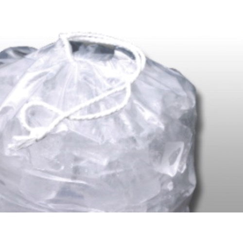 8 Lb 18" X 11.5" 1.2 Mil Clear Printed Ldpe/Met Metallocene Ice Bag With Drawstring Closure 500/Case