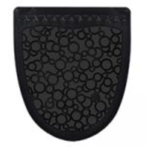 P-Shield Urinal Mat Rubber Black - 22.25" X 22.63" X 0.19" 6/Case