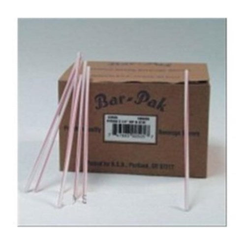 Giant Straw Red And White Paper Wrapped - 7.75" 7200/Case