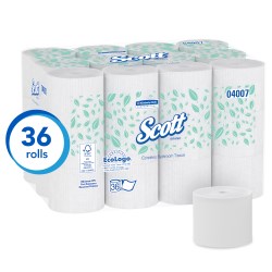 Scott Paper Coreless Roll Towel Paper White 36/Case