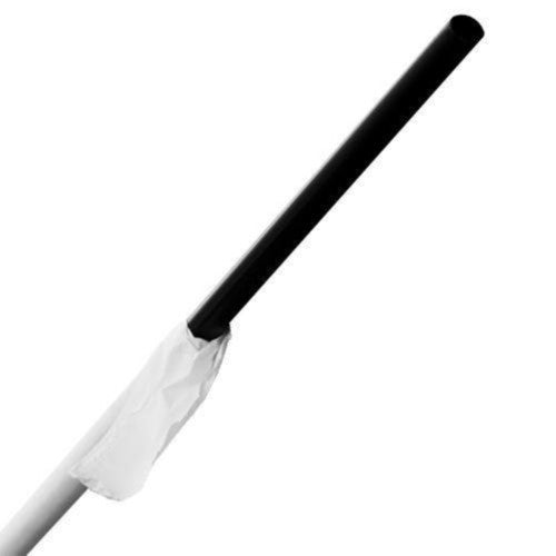 Paper Wrapped Polypropylene Giant Ebony Straw - 8.5" 7200/Case
