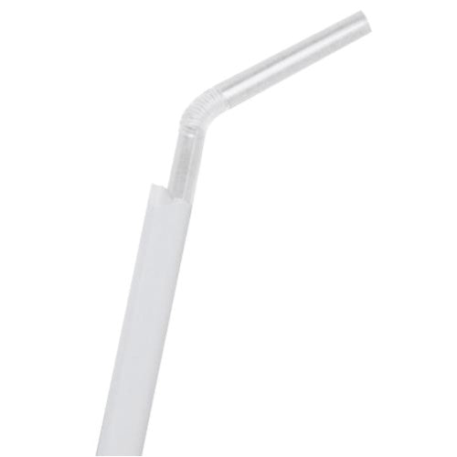 Paper Wrapped Polypropylene Giant Ebony Straw - 8.5" 7200/Case