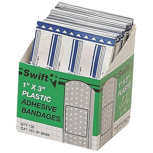 Plastic Strips, 1" X 3" 100/Box