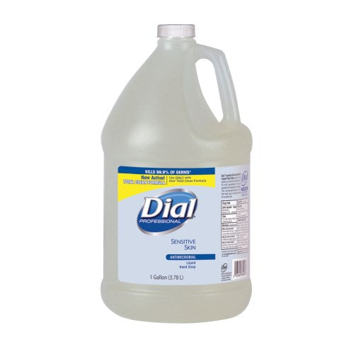 Dial Sensitive Skin Antimicrobial Liquid Hand Soap 1 Gallon 4/Case
