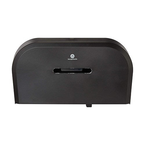 Jumbo Jr. Bathroom Tissue Dispenser, Double Roll, 22.1 X 4.8 X 12.1, Black