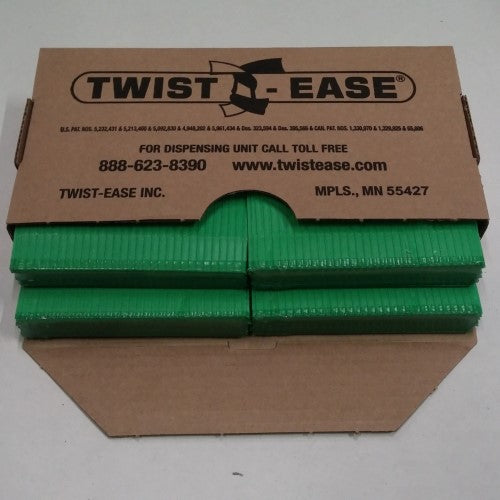 Twist-Ease Twist Tie Green - 4" 4800/Case