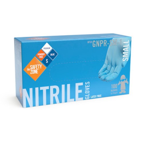 Medium 9.65" Blue Nitrile Powder-Free Standard Gloves 1000/Case