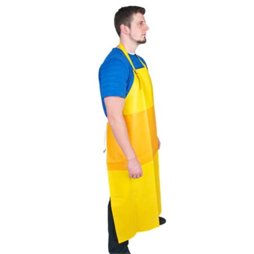 Yellow Universal Nitrile Apron With Belly Patch 1/Each