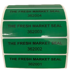 Security Seal Label, 4" X 1", Custom Green, Non-Residue 1/Roll