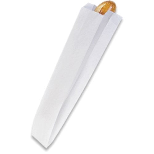 Plain Mg Paper Bread Bag, White, 4" X 2.5" X 16"000 1000/Case
