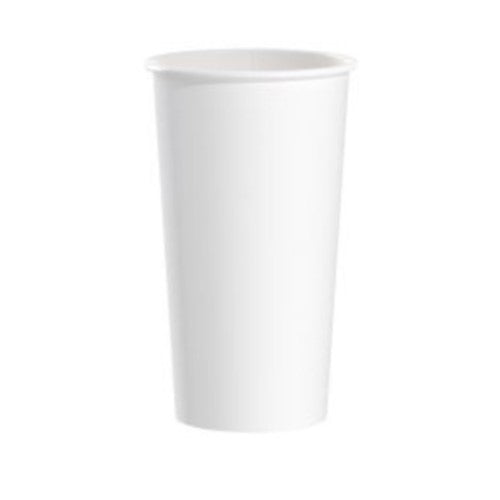 Single-sided Poly Paper Hot Cups, 20 Oz, White, 600/carton
