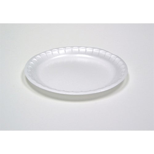 Placesetter Satin Non-laminated Foam Dinnerware, Plate, 6" Dia, White, 1,000/carton