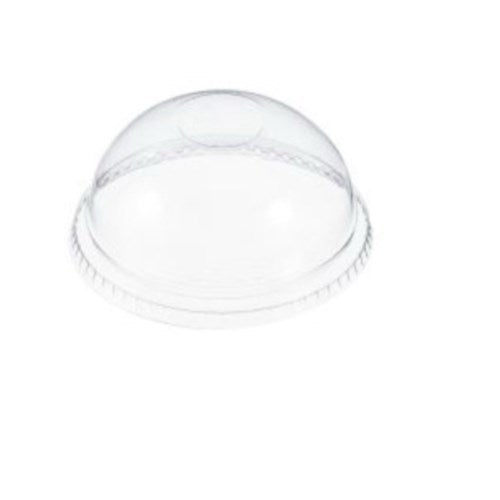 Plastic Dome Lid, No-hole, Fits 9 Oz To 22 Oz Cups, Clear, 100/sleeve, 10 Sleeves/carton