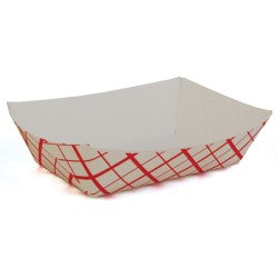 Paper Food Baskets, 2 Lb Capacity, Red/white, Paper, 1,000/carton