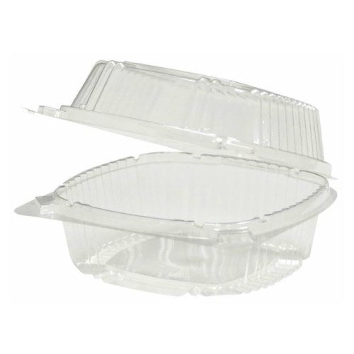 Clearview Smartlock Hinged Lid Container, Hoagie Container, 11 Oz, 5.25 X 5.25 X 2.5, Clear, Plastic, 375/carton