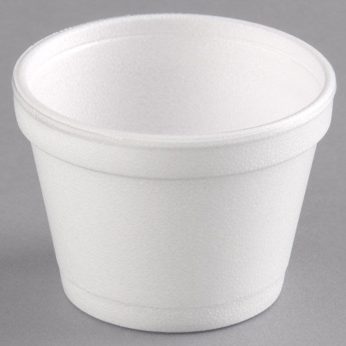 Food Containers, 12 Oz, White, Foam, 25/bag, 20 Bags/carton