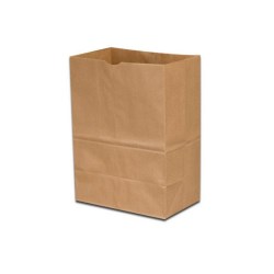 Grocery Paper Bags, 57 Lb Capacity, 1/6 Bbl, 12" X 7" X 17", Kraft, 500 Bags