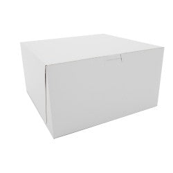 White One-piece Non-window Bakery Boxes, 10 X 10 X 5.5, White, Paper, 100/carton