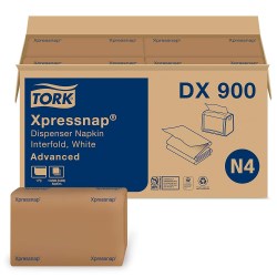 Xpressnap Interfold Dispenser Napkins, 1-ply, Bag-pack, 13 X 8.5", White, 6000/carton