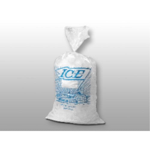 Stock Print Clear Ice Bag - 12" X 21" 1000/Case