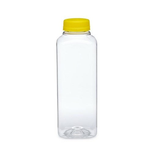 Orange Juice Bottles With Yellow Caps. - 16 Oz. 106/Case