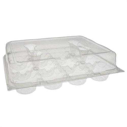 Clear 12 Count Cup Cake Pete Clamshell Container 115/Case