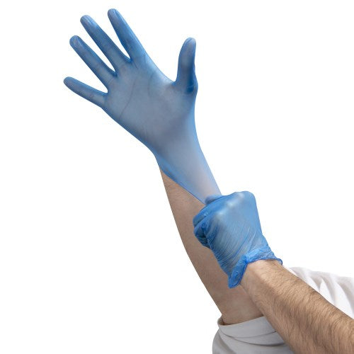 Onesafe Powder Free Blue Vinyl Glove Small 4/200/Case