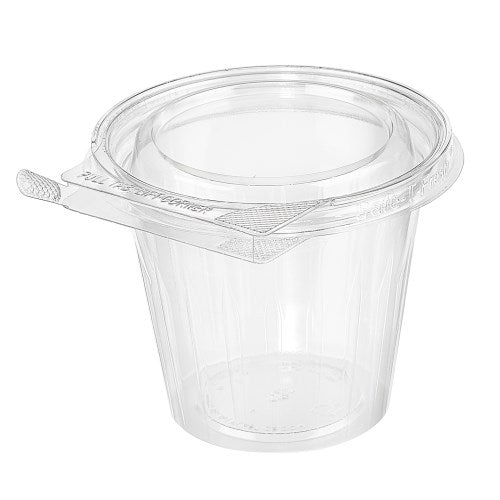 Safe-T-Gard Tamper Evident Fruit Cup 12 Oz. Clear Plastic With Flat Lid 3.5" X 3.5" X 3.5" 256/Case