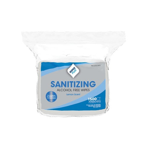 37502 Hand Sanitizing Wipes 1500 Ct. Wht/Blu Alcohol Free 6000/Case