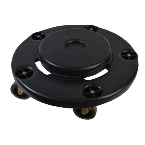 18 X 18 X 6" Black Garbage Can Round Dolly With Molded Caster 5/Each