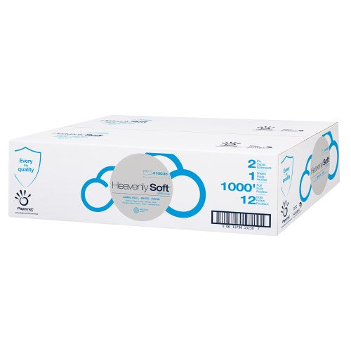 Heavenly Soft White Jumbo Roll Tissue - 3.5" X 1000 Ft. 12/Case