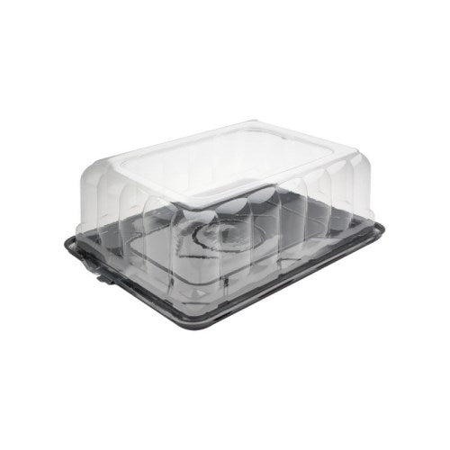 Black Base 5" Rosedome Quarter Sheet Cake Combo 65/Case