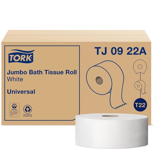 Tork Universal Jumbo Bath Tissue Roll 2 Ply 8.8" Diameter 12/Case
