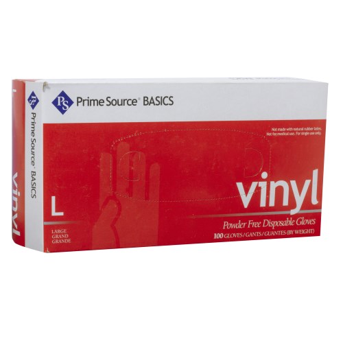 Powder Free Basics Vinyl Large Clear Glove 1000/Case
