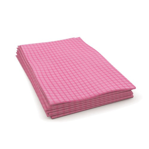 Tuff-job Foodservice Towels, 12 X 24, Pink/white, 200/carton