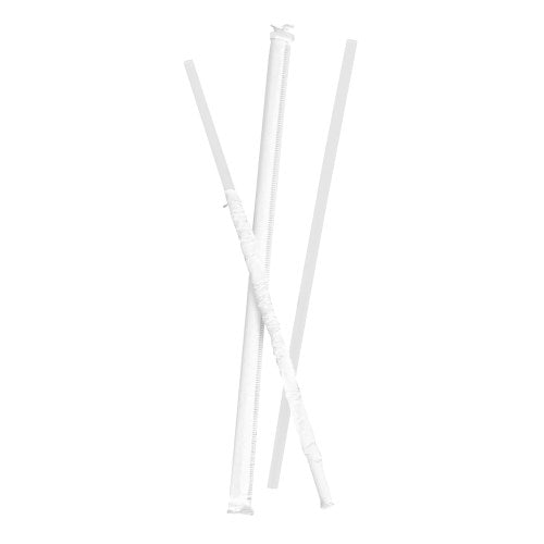 Prime Source Paper Wrapped Jumbo Straw Translucent 7.75"0 2000/Case