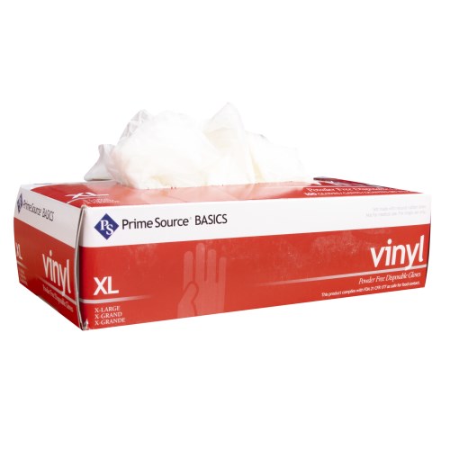 Powder Free Basics Vinyl X-Large Clear Glove 1000/Case