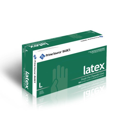 Basics Latex Gloves Powder Free Large White 1000/Case