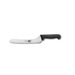 High Carbon Stainless Steel Stamped Bread Knife With Black Handle - 9" 6/Each