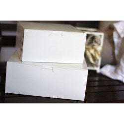 White One-piece Non-window Bakery Boxes, 4 X 9 X 5, White, Paper, 250/carton