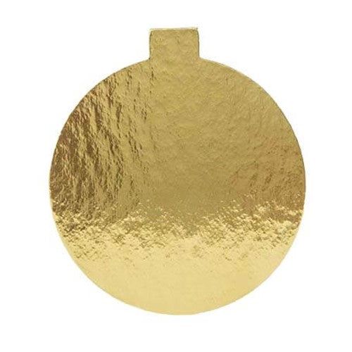 Mini Cake Board With Tab Paper Round Gold - 2.13" 500/Case