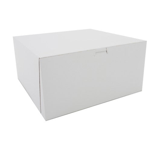 White One-piece Non-window Bakery Boxes, 12 X 12 X 6, White, Paper, 50/carton