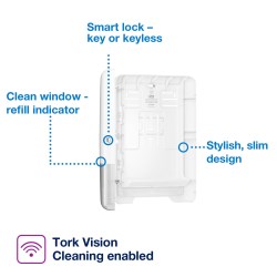 White Plastic Hand Towel Dispenser - 17.5" X 11.9" X 4" 1/Case