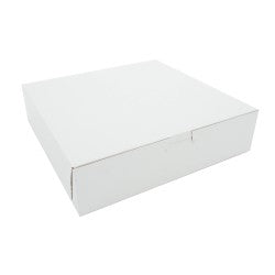 White One-piece Non-window Bakery Boxes, 10 X 10 X 2.5, White, Paper, 250/carton