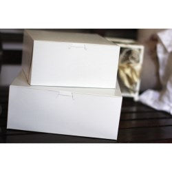 White One-piece Non-window Bakery Boxes, 10 X 10 X 2.5, White, Paper, 250/carton